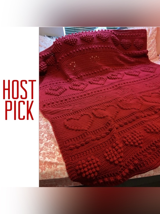 ShopGirlRia Other - Crochet Heart Blanket